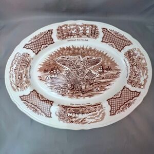 Alfred Meakin Fair Winds Platter Lg 14.5" Transferware Eagle E Pluribus Unum